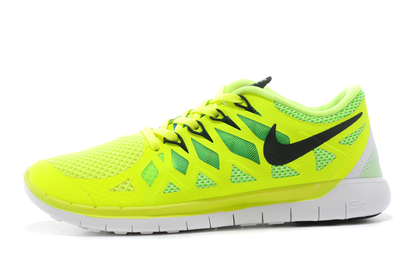 Nouveau Nike Free 5.0 plus hommes verts noirs de chaussures de course blanc (3)